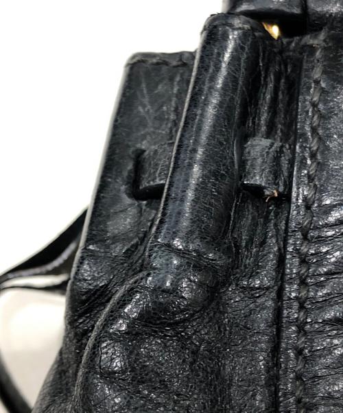 MIU MIU（ミュウミュウ）MIU MIU (ミュウミュウ) ヴィッテロ・ラックス レザー 2WAY ショルダーバッグ ブラックの古着・服飾アイテム