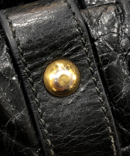 MIU MIU（ミュウミュウ）MIU MIU (ミュウミュウ) ヴィッテロ・ラックス レザー 2WAY ショルダーバッグ ブラックの古着・服飾アイテム