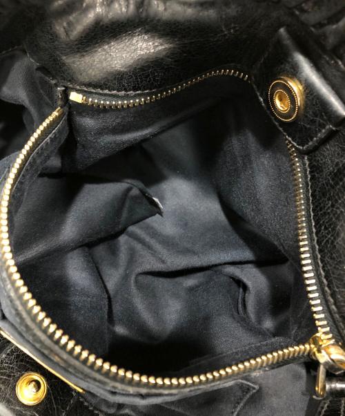 MIU MIU（ミュウミュウ）MIU MIU (ミュウミュウ) ヴィッテロ・ラックス レザー 2WAY ショルダーバッグ ブラックの古着・服飾アイテム