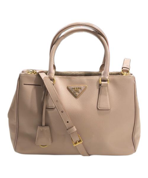 PRADA（プラダ）PRADA (プラダ) 2WAYレザーショルダーバッグ ピンクの古着・服飾アイテム