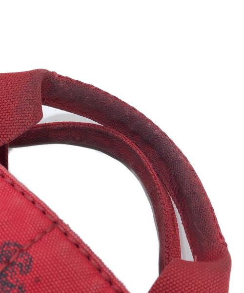 PRADA（プラダ）PRADA (プラダ) キャンバスハンドバッグ レッドの古着・服飾アイテム