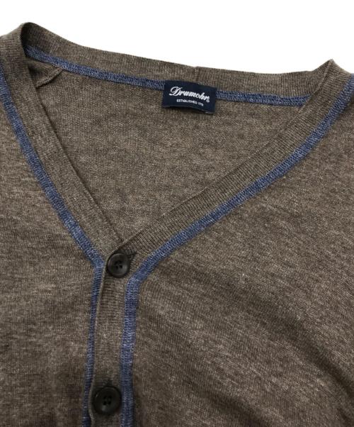 Drumohr（ドルモア）Drumohr (ドルモア) BEAMS F (ビームスエフ) カーディガン/ニットカーディガン ブラウン サイズ:46の古着・服飾アイテム