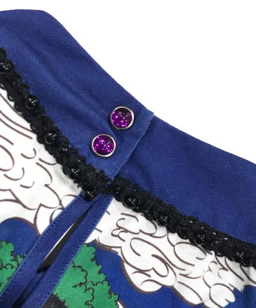 MUKZIN（ムクジン）MUKZIN (ムクジン) 総柄長袖カットソー／バックボタンカットソー マルチカラー サイズ:Lの古着・服飾アイテム