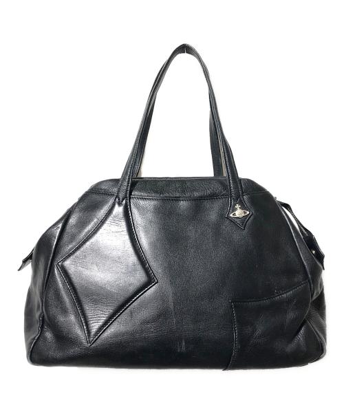 Vivienne Westwood（ヴィヴィアンウエストウッド）Vivienne Westwood (ヴィヴィアンウエストウッド) レザーハンドバッグ ブラックの古着・服飾アイテム