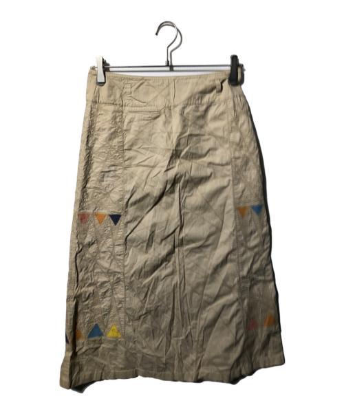 HaaT（ハート）Haat (ハート) 総柄刺繍スカート ベージュ サイズ:2の古着・服飾アイテム