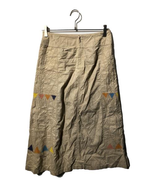 HaaT（ハート）Haat (ハート) 総柄刺繍スカート ベージュ サイズ:2の古着・服飾アイテム