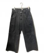 WILLY CHAVARRIAウィリーチャバリア）の古着「DENIM LAYERED PANTS」｜ブラック