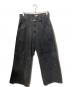 WILLY CHAVARRIA（ウィリーチャバリア）の古着「DENIM LAYERED PANTS」｜ブラック