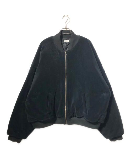 WILLY CHAVARRIA（ウィリーチャバリア）WILLY CHAVARRIA (ウィリーチャバリア) フリースMA-1ジャケット ブラック サイズ:XLの古着・服飾アイテム