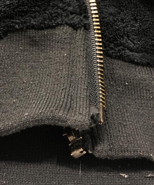 WILLY CHAVARRIA（ウィリーチャバリア）WILLY CHAVARRIA (ウィリーチャバリア) フリースMA-1ジャケット ブラック サイズ:XLの古着・服飾アイテム