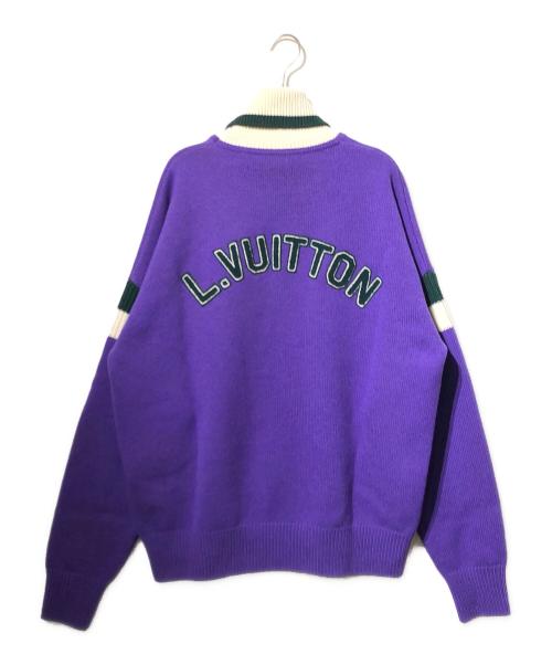 LOUIS VUITTON（ルイ ヴィトン）LOUIS VUITTON (ルイ ヴィトン) タートルネックエンブレムニット パープル サイズ:Mの古着・服飾アイテム