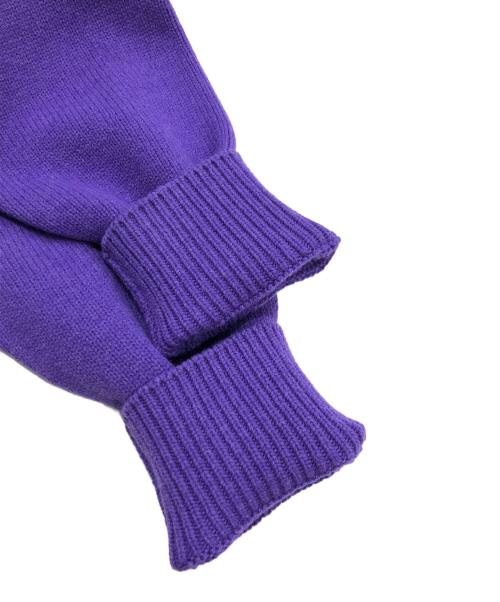 LOUIS VUITTON（ルイ ヴィトン）LOUIS VUITTON (ルイ ヴィトン) タートルネックエンブレムニット パープル サイズ:Mの古着・服飾アイテム