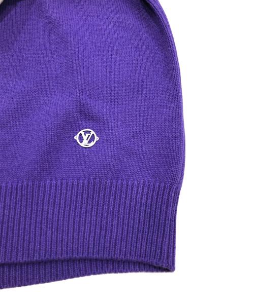 LOUIS VUITTON（ルイ ヴィトン）LOUIS VUITTON (ルイ ヴィトン) タートルネックエンブレムニット パープル サイズ:Mの古着・服飾アイテム