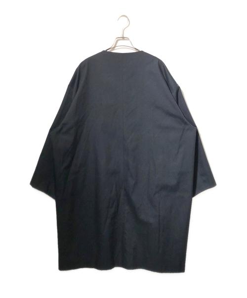 My Beautiful Landlet（マイビューティフルランドレット）My Beautiful Landlet (マイビューティフルランドレット) ギャバジンリバーシブルノーカラーコート ブラック サイズ:1の古着・服飾アイテム