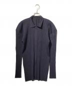 PLEATS PLEASEプリーツプリーズ）の古着「ダブルジップアッププリーツジャケット」｜パープル