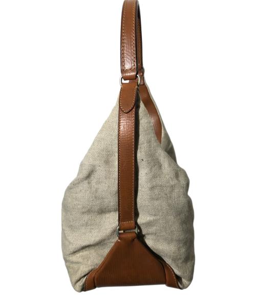 Daniel&Bob（ダニエル＆ボブ）Daniel&Bob (ダニエル＆ボブ) キャンバスワンショルダーバッグ ブラウン×ベージュの古着・服飾アイテム