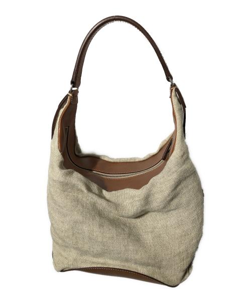 Daniel&Bob（ダニエル＆ボブ）Daniel&Bob (ダニエル＆ボブ) キャンバスワンショルダーバッグ ブラウン×ベージュの古着・服飾アイテム