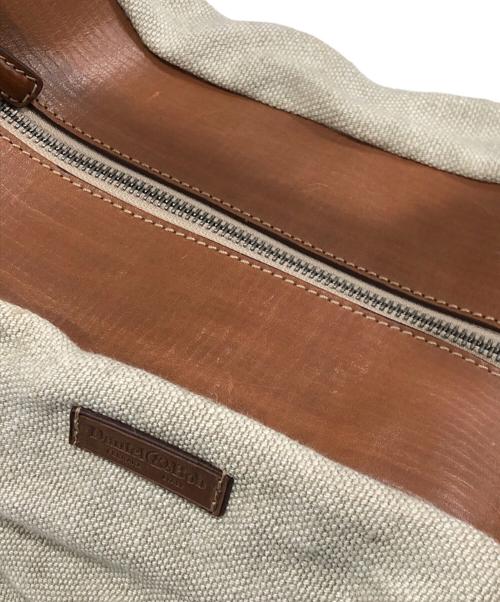 Daniel&Bob（ダニエル＆ボブ）Daniel&Bob (ダニエル＆ボブ) キャンバスワンショルダーバッグ ブラウン×ベージュの古着・服飾アイテム
