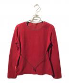 PRADA SPORTSプラダスポーツ）の古着「フリースロングスリーブカットソー」｜レッド