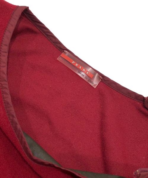 PRADA SPORTS（プラダスポーツ）PRADA SPORTS (プラダスポーツ) フリースロングスリーブカットソー レッド サイズ:Sの古着・服飾アイテム