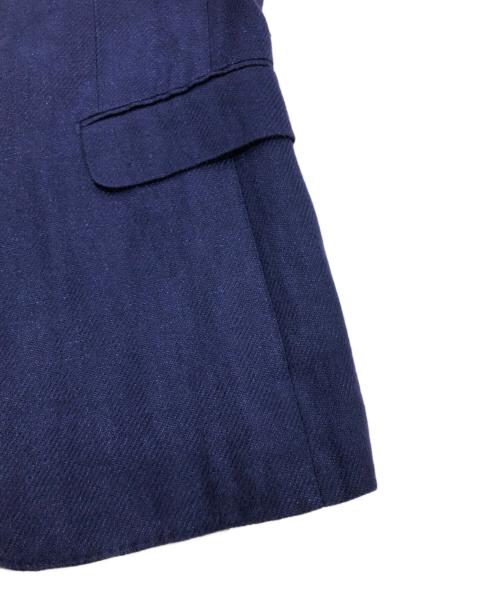 Salvatore Ferragamo（サルヴァトーレ フェラガモ）Salvatore Ferragamo (サルヴァトーレ フェラガモ) リネンテーラードジャケット ネイビー サイズ:52の古着・服飾アイテム