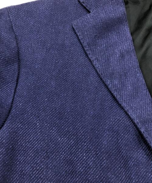 Salvatore Ferragamo（サルヴァトーレ フェラガモ）Salvatore Ferragamo (サルヴァトーレ フェラガモ) リネンテーラードジャケット ネイビー サイズ:52の古着・服飾アイテム