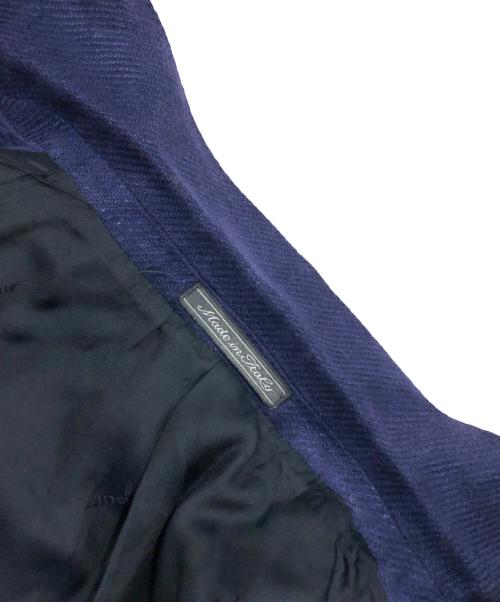 Salvatore Ferragamo（サルヴァトーレ フェラガモ）Salvatore Ferragamo (サルヴァトーレ フェラガモ) リネンテーラードジャケット ネイビー サイズ:52の古着・服飾アイテム