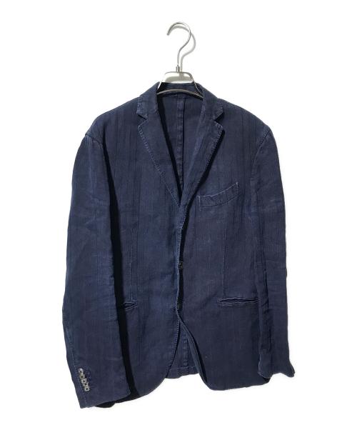 BOGLIOLI（ボリオリ）BOGLIOLI (ボリオリ) リネンテーラードジャケット ネイビー サイズ:48の古着・服飾アイテム