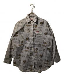 Hysteric Glamour（ヒステリックグラマー）の古着「総柄長袖シャツ」｜グレー