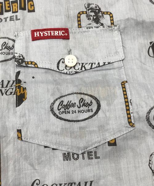 Hysteric Glamour（ヒステリックグラマー）Hysteric Glamour (ヒステリックグラマー) 総柄長袖シャツ グレー サイズ:Freeの古着・服飾アイテム