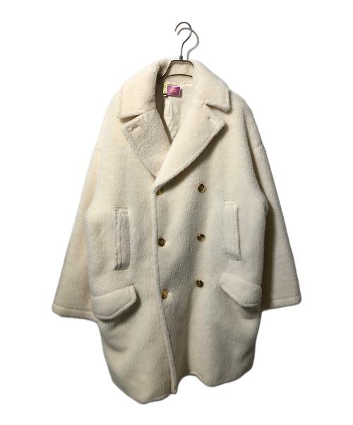 THIRD MAGAZINE（サードマガジン）THIRD MAGAZINE (サードマガジン) 金釦ボアPコート ベージュ サイズ:Vの古着・服飾アイテム