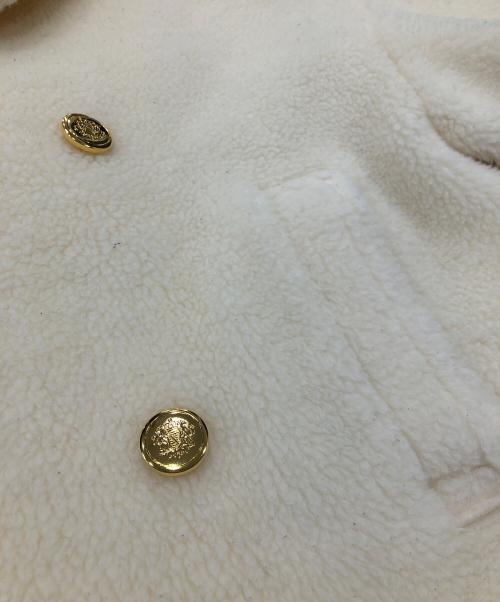 THIRD MAGAZINE（サードマガジン）THIRD MAGAZINE (サードマガジン) 金釦ボアPコート ベージュ サイズ:Vの古着・服飾アイテム