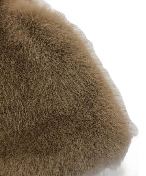 ESMOK（エスモック）ESMOK (エスモック) ファーベスト/ A line fur vest beige ブラウン サイズ:Freeの古着・服飾アイテム