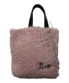 MARNI（マルニ）の古着「ボアコンビネーションバッグ」｜オレンジ×ピンク