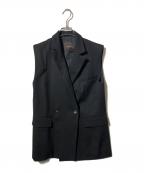 anuansアニュアンス）の古着「ウールブレンドツイルオーバージレ」｜ブラック