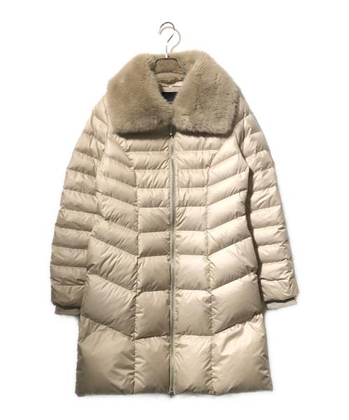anuans（アニュアンス）anuans (アニュアンス) 2wayファーカラーダウンコート アイボリー サイズ:Mの古着・服飾アイテム