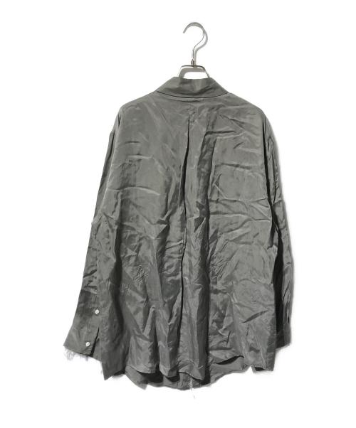 ETRE TOKYO（エトレトウキョウ）ETRE TOKYO (エトレトウキョウ) カフスカットオフキュプラシャツ/長袖シャツ グレー サイズ:Fの古着・服飾アイテム