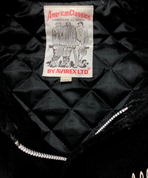 AVIREX（アヴィレックス）AVIREX (アヴィレックス) 2TONE VARSITY JACKET ALL STARS（ツートーン　ヴァーシティ　ジャケット　オール　スターズ） ブラック サイズ:２ＸＬの古着・服飾アイテム