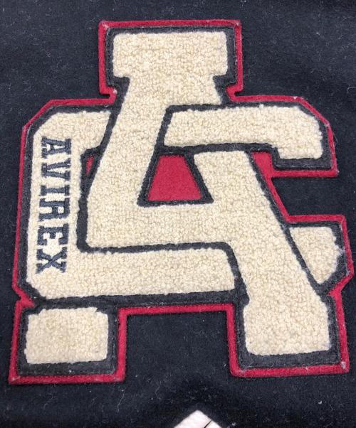 AVIREX（アヴィレックス）AVIREX (アヴィレックス) 2TONE VARSITY JACKET ALL STARS（ツートーン　ヴァーシティ　ジャケット　オール　スターズ） ブラック サイズ:２ＸＬの古着・服飾アイテム