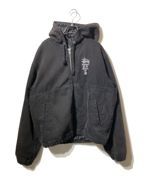 stussy（ステューシー）stussy (ステューシー) Canvas Insulated Work ジャケット（キャンバス　インサレーション　ワーク　ジャケット） ブラック サイズ:Ｌの古着・服飾アイテム