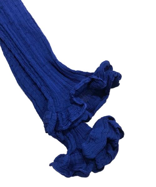 me ISSEY MIYAKE（ミーイッセイ ミヤケ）me ISSEY MIYAKE (ミーイッセイ ミヤケ) シャーリング シアー シャツ／シャーリングカラーシャツ ブルー サイズ:表記なしの古着・服飾アイテム