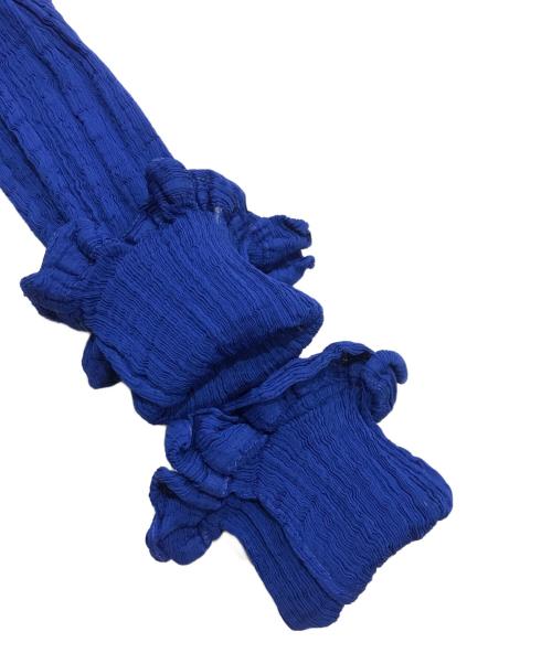 me ISSEY MIYAKE（ミーイッセイ ミヤケ）me ISSEY MIYAKE (ミーイッセイ ミヤケ) シャーリング シアー シャツ／シャーリングカラーシャツ ブルー サイズ:表記なしの古着・服飾アイテム