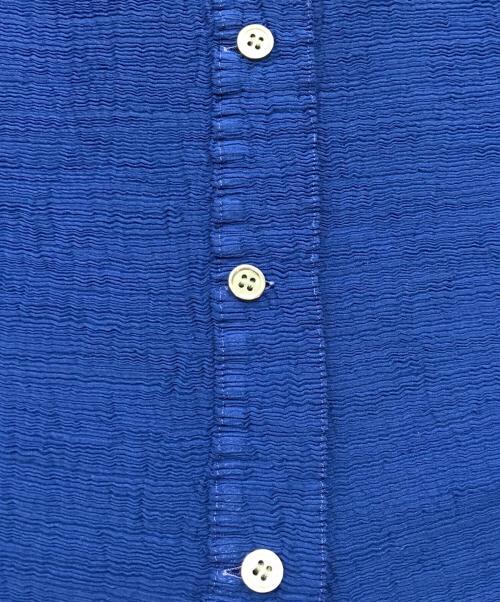 me ISSEY MIYAKE（ミーイッセイ ミヤケ）me ISSEY MIYAKE (ミーイッセイ ミヤケ) シャーリング シアー シャツ／シャーリングカラーシャツ ブルー サイズ:表記なしの古着・服飾アイテム