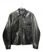 VINTAGEヴィンテージ）の古着「レザージャケット」｜ブラック