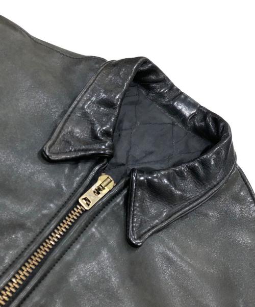 VINTAGE（ヴィンテージ）VINTAGE (ヴィンテージ) レザージャケット ブラック サイズ:表記なしの古着・服飾アイテム