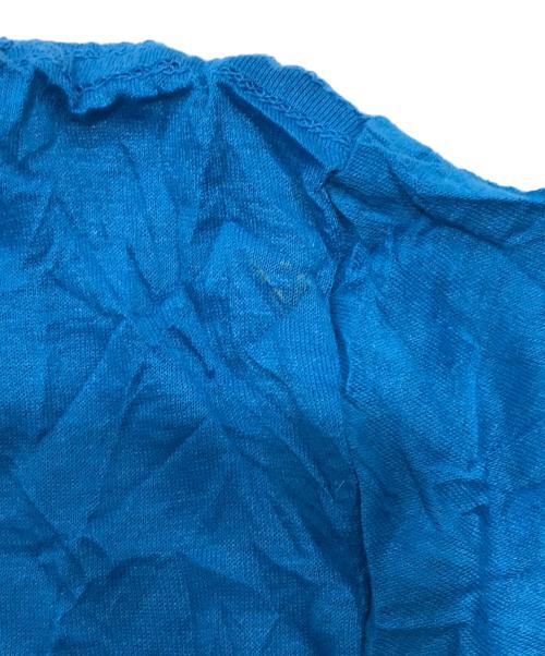 me ISSEY MIYAKE（ミーイッセイ ミヤケ）me ISSEY MIYAKE (ミーイッセイ ミヤケ) プリーツカトソー/半袖カットソー ブルー サイズ:Freeの古着・服飾アイテム