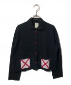Sybillaシビラ）の古着「タイルモチーフニットジャケット」｜ブラック