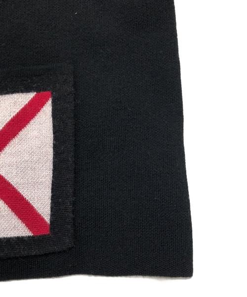 Sybilla（シビラ）Sybilla (シビラ) タイルモチーフニットジャケット ブラック サイズ:Freeの古着・服飾アイテム