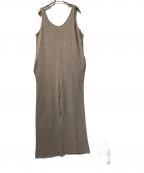 6(ROKU) BEAUTY&YOUTHロク ビューティーアンドユース）の古着「コットン ナイロン リリヤーン オールインワン」｜ブラウン