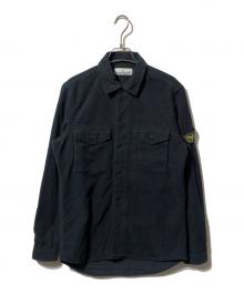 STONE ISLAND（ストーンアイランド）の古着「モールスキンシャツ / moleskin overshirt」｜ブラック
